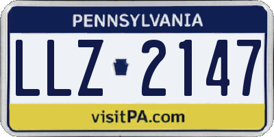 PA license plate LLZ2147