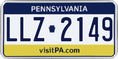 PA license plate LLZ2149