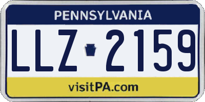 PA license plate LLZ2159