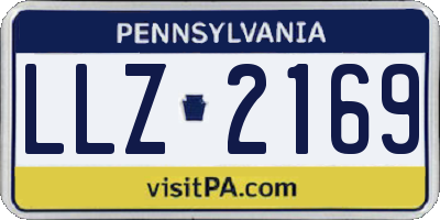 PA license plate LLZ2169