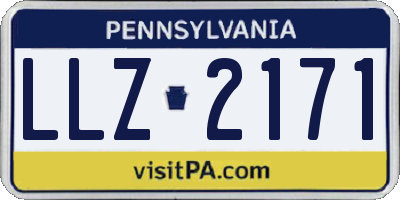 PA license plate LLZ2171