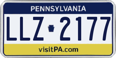 PA license plate LLZ2177