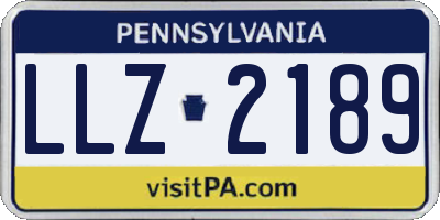 PA license plate LLZ2189