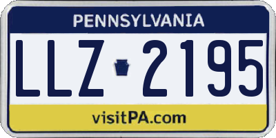 PA license plate LLZ2195