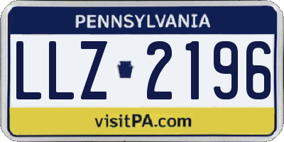 PA license plate LLZ2196