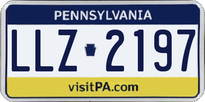 PA license plate LLZ2197