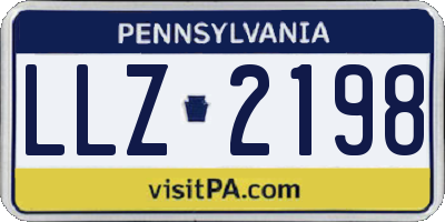 PA license plate LLZ2198