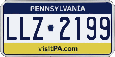 PA license plate LLZ2199