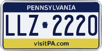 PA license plate LLZ2220