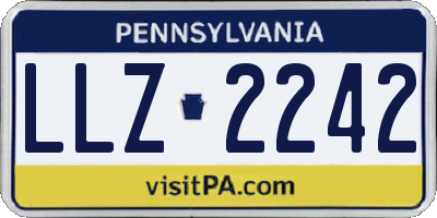 PA license plate LLZ2242