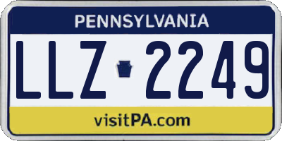PA license plate LLZ2249