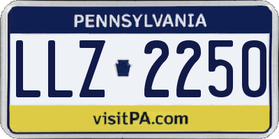 PA license plate LLZ2250