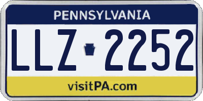 PA license plate LLZ2252