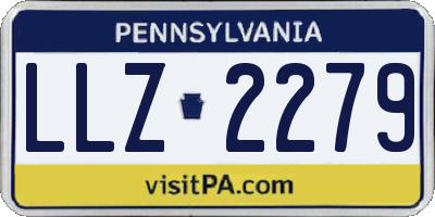 PA license plate LLZ2279