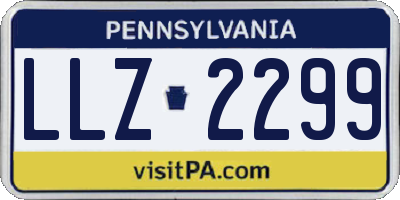 PA license plate LLZ2299