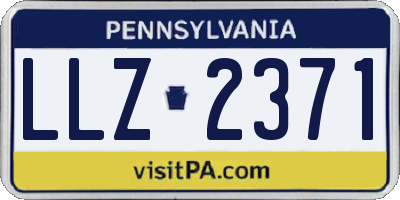 PA license plate LLZ2371