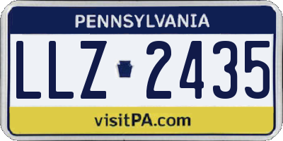 PA license plate LLZ2435