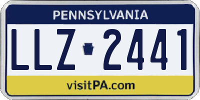 PA license plate LLZ2441