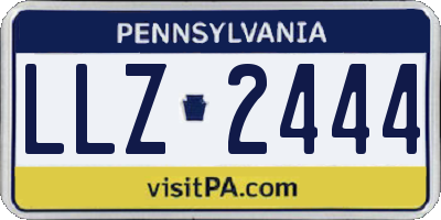 PA license plate LLZ2444