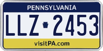 PA license plate LLZ2453