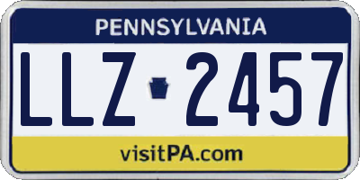 PA license plate LLZ2457