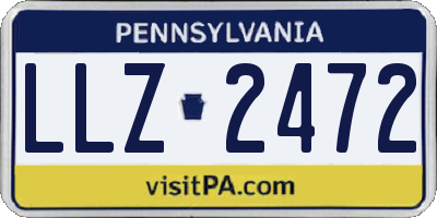 PA license plate LLZ2472