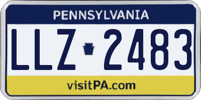 PA license plate LLZ2483