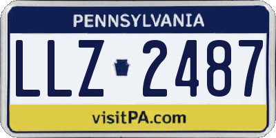 PA license plate LLZ2487