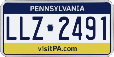 PA license plate LLZ2491
