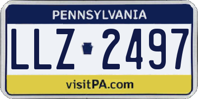 PA license plate LLZ2497