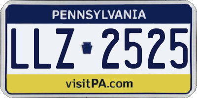 PA license plate LLZ2525