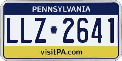 PA license plate LLZ2641