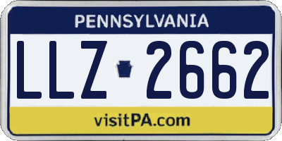 PA license plate LLZ2662