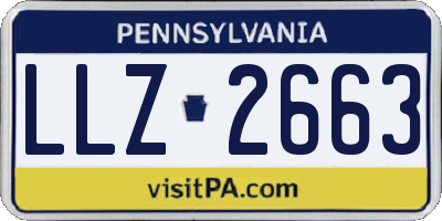 PA license plate LLZ2663