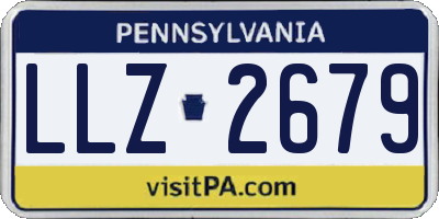 PA license plate LLZ2679