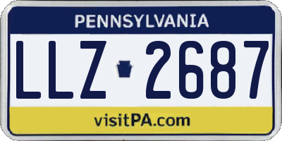 PA license plate LLZ2687
