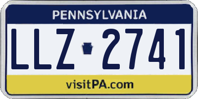 PA license plate LLZ2741