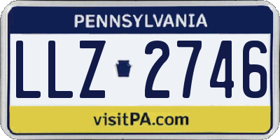PA license plate LLZ2746