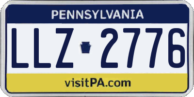 PA license plate LLZ2776