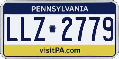 PA license plate LLZ2779