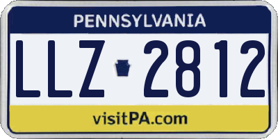 PA license plate LLZ2812
