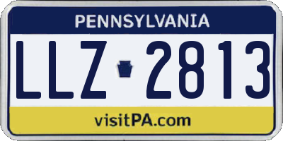 PA license plate LLZ2813
