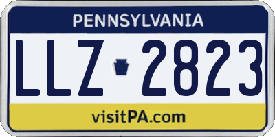 PA license plate LLZ2823