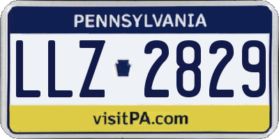 PA license plate LLZ2829