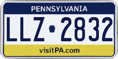 PA license plate LLZ2832