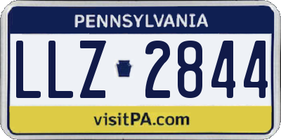 PA license plate LLZ2844