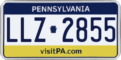PA license plate LLZ2855