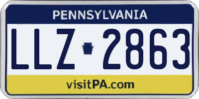 PA license plate LLZ2863