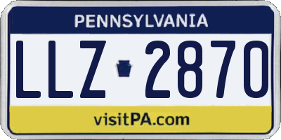 PA license plate LLZ2870