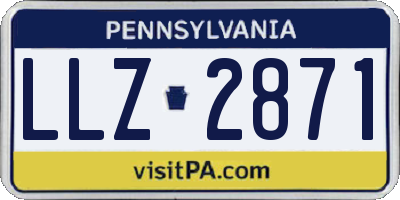 PA license plate LLZ2871